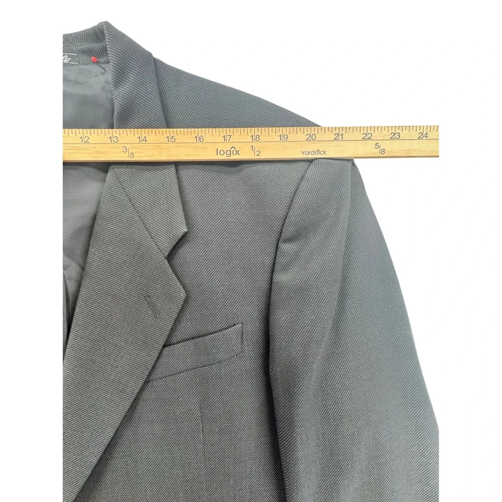 Giorgio Armani Le Collezioni 44L Suit Jacket 85% Virgin Wool Silk Italy